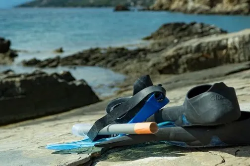 Snorkel Gear on the Beach